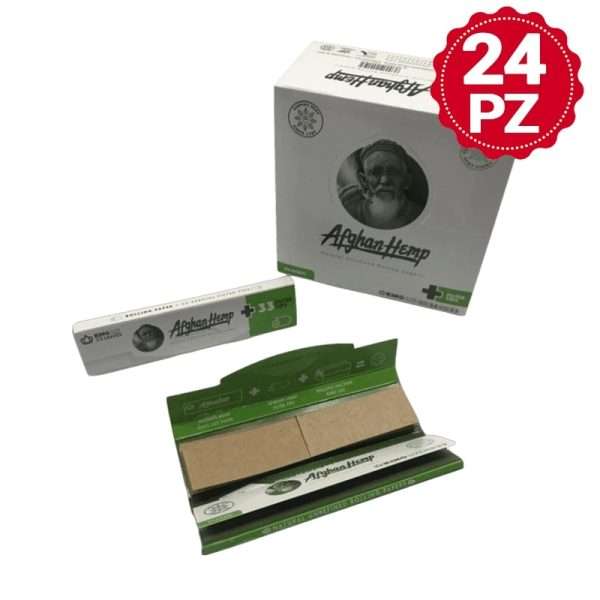 Afghan Hemp Rolling Papers Size + Tips piezas