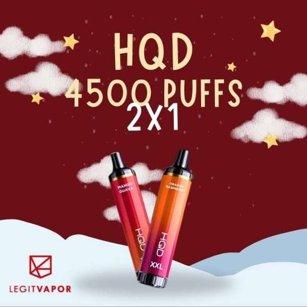 HQD 4500 puffs 2x1 navidad