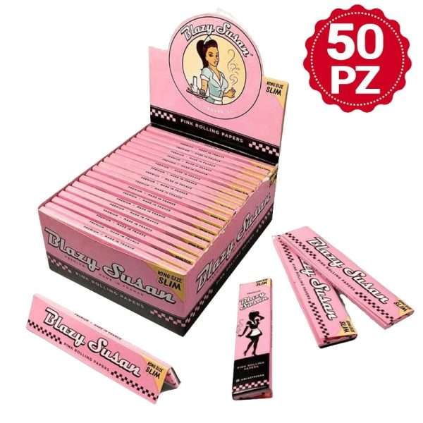 Blazy Susan King Size Slim Rolling Papers (50 por caja) piezas